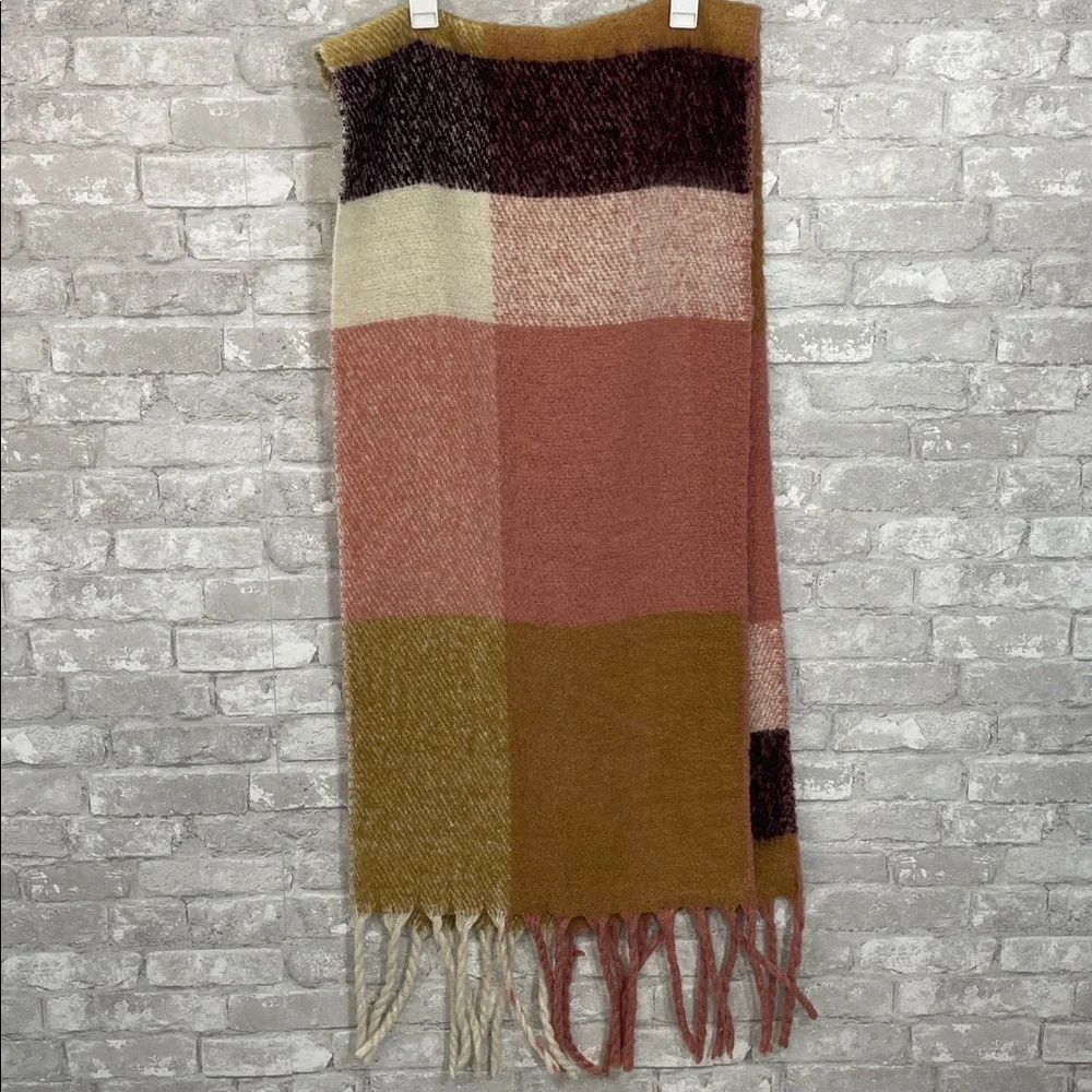 Cost Plus World Market Textured Acrylic Fringe Scarf